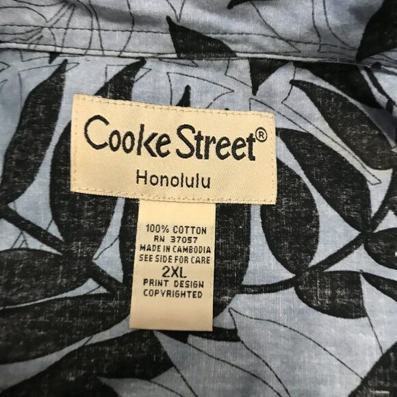 Cooke Street Honolulu cotton button front Hawaiian shirt 2XL - Picture 5 of 5
